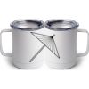 10 oz. White Stainless Steel Coffee Mug Thumbnail