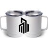 10 oz. White Stainless Steel Coffee Mug Thumbnail