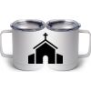 10 oz. White Stainless Steel Coffee Mug Thumbnail