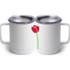 10 oz. White Stainless Steel Coffee Mug Thumbnail