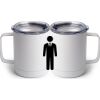 10 oz. White Stainless Steel Coffee Mug Thumbnail