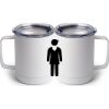 10 oz. White Stainless Steel Coffee Mug Thumbnail