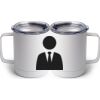 10 oz. White Stainless Steel Coffee Mug Thumbnail