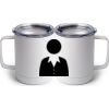 10 oz. White Stainless Steel Coffee Mug Thumbnail