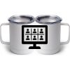 10 oz. White Stainless Steel Coffee Mug Thumbnail
