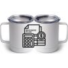 10 oz. White Stainless Steel Coffee Mug Thumbnail