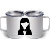 10 oz. White Stainless Steel Coffee Mug Thumbnail