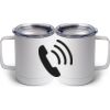 10 oz. White Stainless Steel Coffee Mug Thumbnail