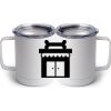 10 oz. White Stainless Steel Coffee Mug Thumbnail