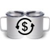 10 oz. White Stainless Steel Coffee Mug Thumbnail