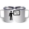 10 oz. White Stainless Steel Coffee Mug Thumbnail