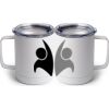 10 oz. White Stainless Steel Coffee Mug Thumbnail