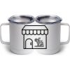10 oz. White Stainless Steel Coffee Mug Thumbnail