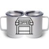 10 oz. White Stainless Steel Coffee Mug Thumbnail