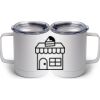 10 oz. White Stainless Steel Coffee Mug Thumbnail