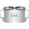 10 oz. White Stainless Steel Coffee Mug Thumbnail