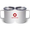 10 oz. White Stainless Steel Coffee Mug Thumbnail