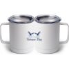 10 oz. White Stainless Steel Coffee Mug Thumbnail