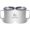 10 oz. White Stainless Steel Coffee Mug Thumbnail