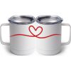 10 oz. White Stainless Steel Coffee Mug Thumbnail