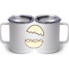 10 oz. White Stainless Steel Coffee Mug Thumbnail