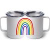 10 oz. White Stainless Steel Coffee Mug Thumbnail