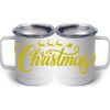 10 oz. White Stainless Steel Coffee Mug Thumbnail
