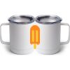 10 oz. White Stainless Steel Coffee Mug Thumbnail