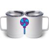 10 oz. White Stainless Steel Coffee Mug Thumbnail