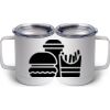 10 oz. White Stainless Steel Coffee Mug Thumbnail