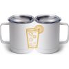 10 oz. White Stainless Steel Coffee Mug Thumbnail