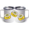 10 oz. White Stainless Steel Coffee Mug Thumbnail
