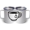 10 oz. White Stainless Steel Coffee Mug Thumbnail