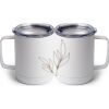 10 oz. White Stainless Steel Coffee Mug Thumbnail