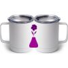 10 oz. White Stainless Steel Coffee Mug Thumbnail