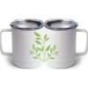 10 oz. White Stainless Steel Coffee Mug Thumbnail