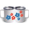 10 oz. White Stainless Steel Coffee Mug Thumbnail