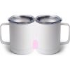 10 oz. White Stainless Steel Coffee Mug Thumbnail