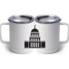 10 oz. White Stainless Steel Coffee Mug Thumbnail
