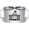 10 oz. White Stainless Steel Coffee Mug Thumbnail