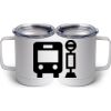 10 oz. White Stainless Steel Coffee Mug Thumbnail