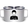 10 oz. White Stainless Steel Coffee Mug Thumbnail