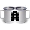 10 oz. White Stainless Steel Coffee Mug Thumbnail