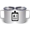 10 oz. White Stainless Steel Coffee Mug Thumbnail