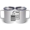 10 oz. White Stainless Steel Coffee Mug Thumbnail