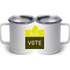 10 oz. White Stainless Steel Coffee Mug Thumbnail