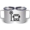 10 oz. White Stainless Steel Coffee Mug Thumbnail