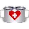 10 oz. White Stainless Steel Coffee Mug Thumbnail