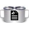 10 oz. White Stainless Steel Coffee Mug Thumbnail
