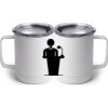 10 oz. White Stainless Steel Coffee Mug Thumbnail